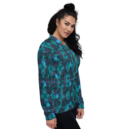 Pinup Turquoise Unisex Bomber Jacket