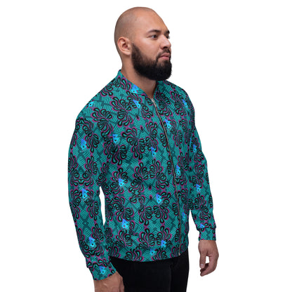 Pinup Turquoise Unisex Bomber Jacket