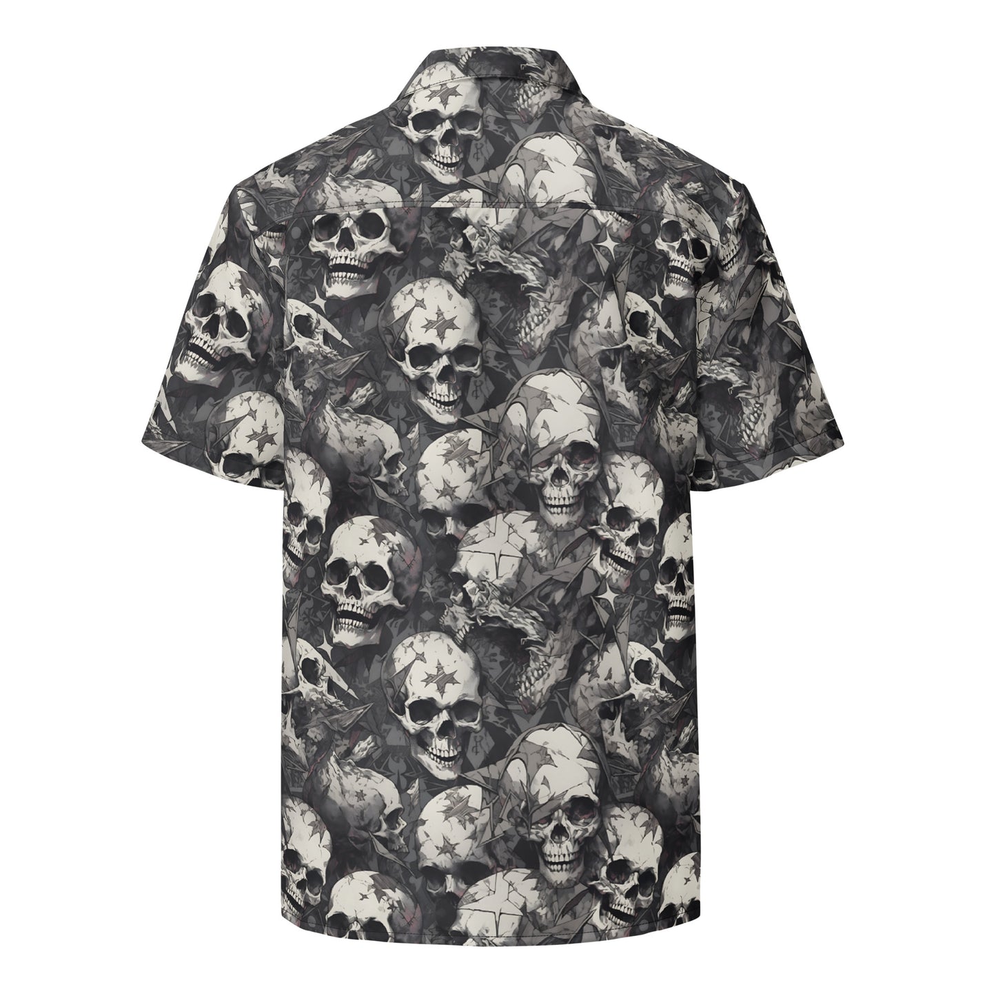 Skulls Black & White Unisex button shirt