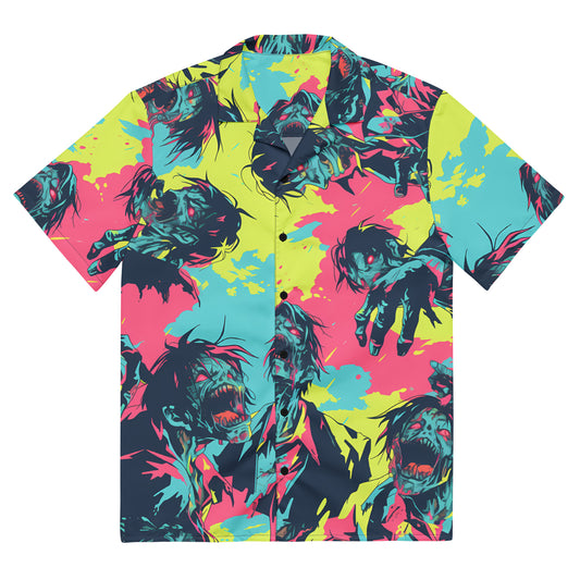 Neon Zombies Unisex button shirt