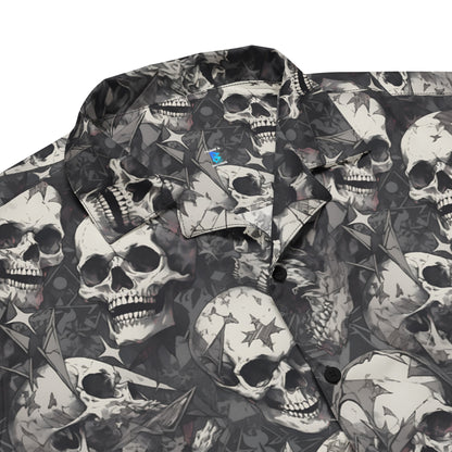 Skulls Black & White Unisex button shirt