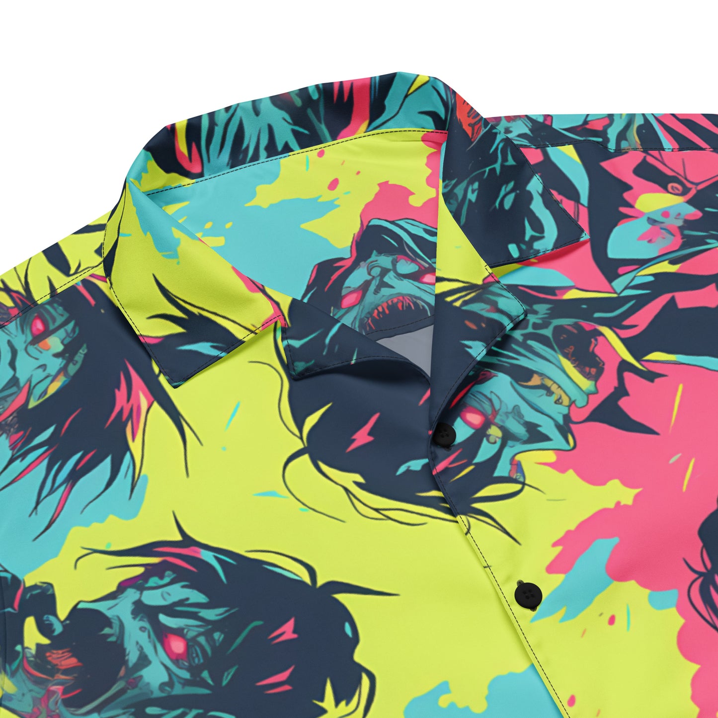 Neon Zombies Unisex button shirt