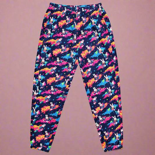 Bunnies in Space Unisex track pants