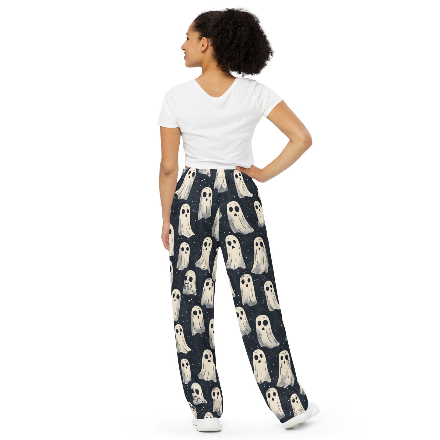 Ghosts All-over print unisex wide-leg pants