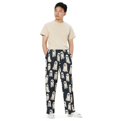 Ghosts All-over print unisex wide-leg pants