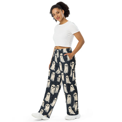 Ghosts All-over print unisex wide-leg pants