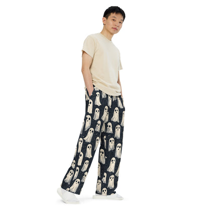 Ghosts All-over print unisex wide-leg pants