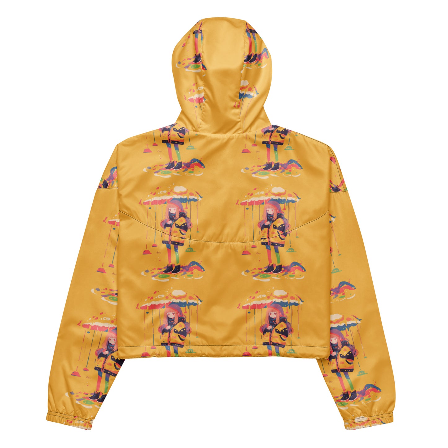 Anime Rain Girl Women’s cropped windbreaker