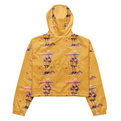 Anime Rain Girl Women’s cropped windbreaker