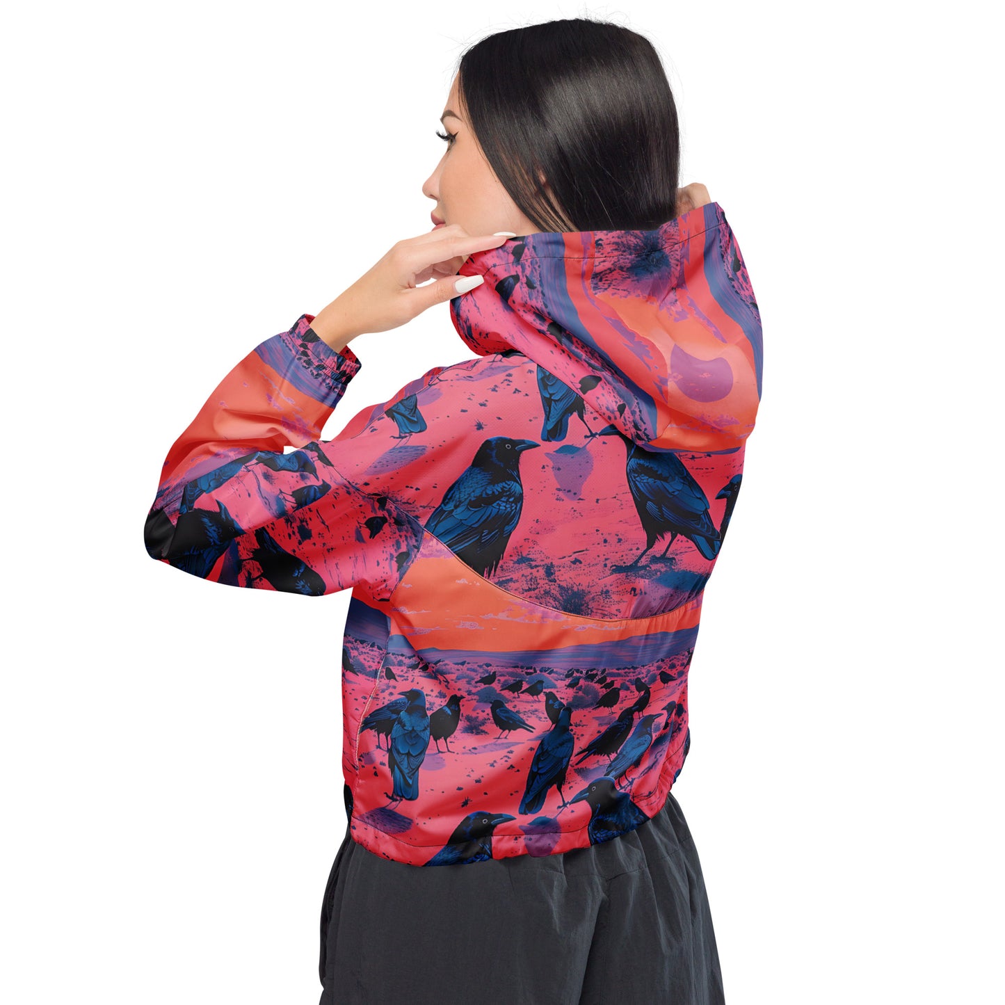 Sunset Crows Women’s cropped windbreaker