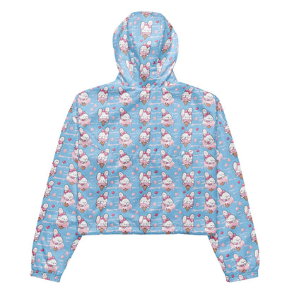 Ice Cream Bunnies Women’s cropped windbreaker