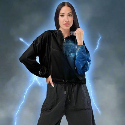 Electric Heart by Miya Women’s cropped windbreaker