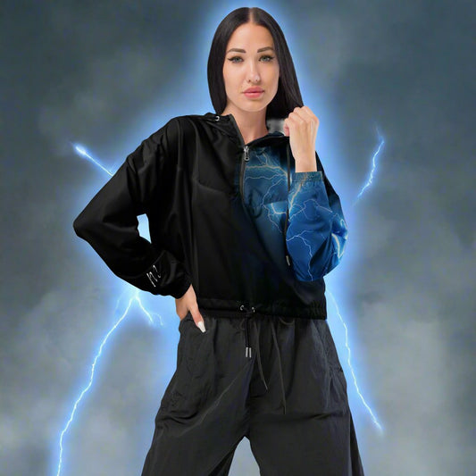 Electric Heart by Miya Women’s cropped windbreaker