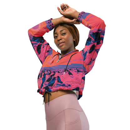 Sunset Crows Women’s cropped windbreaker