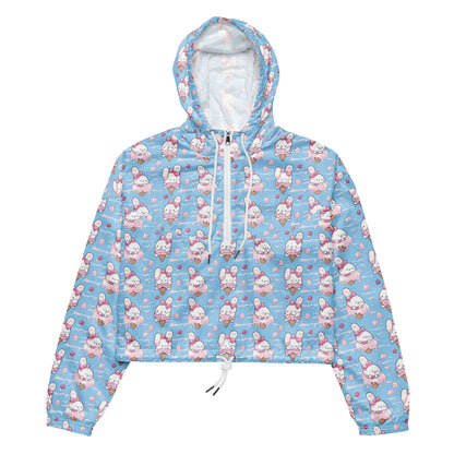 Ice Cream Bunnies Women’s cropped windbreaker