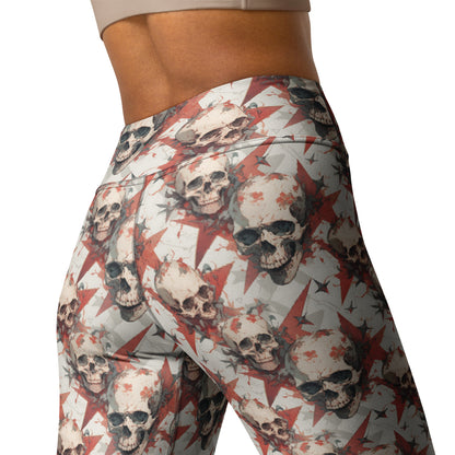 Skulls Red Star Yoga Leggings