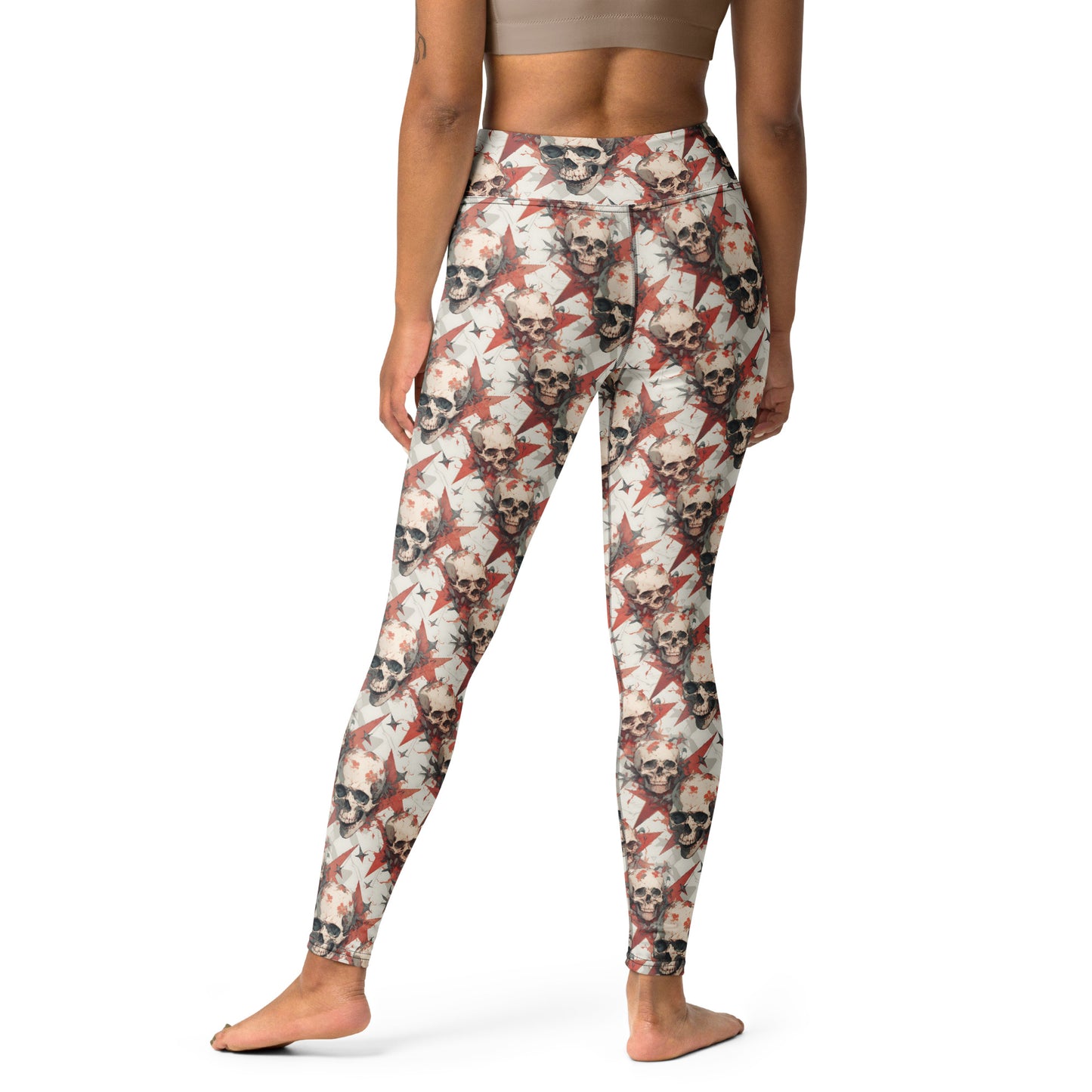 Skulls Red Star Yoga Leggings