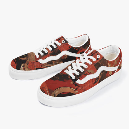 Batik Horror Low-Top Canvas Sneakers