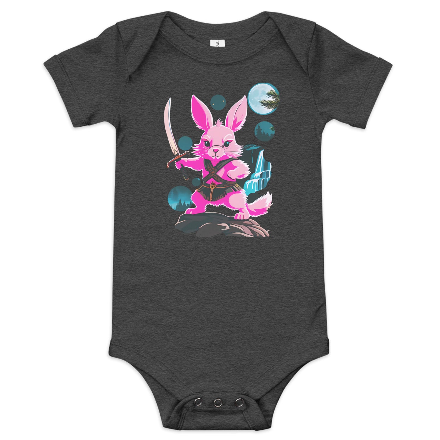 Viking Pink Rabbit Baby short sleeve one piece