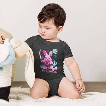 Viking Pink Rabbit Baby short sleeve one piece