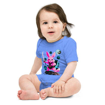 Viking Pink Rabbit Baby short sleeve one piece