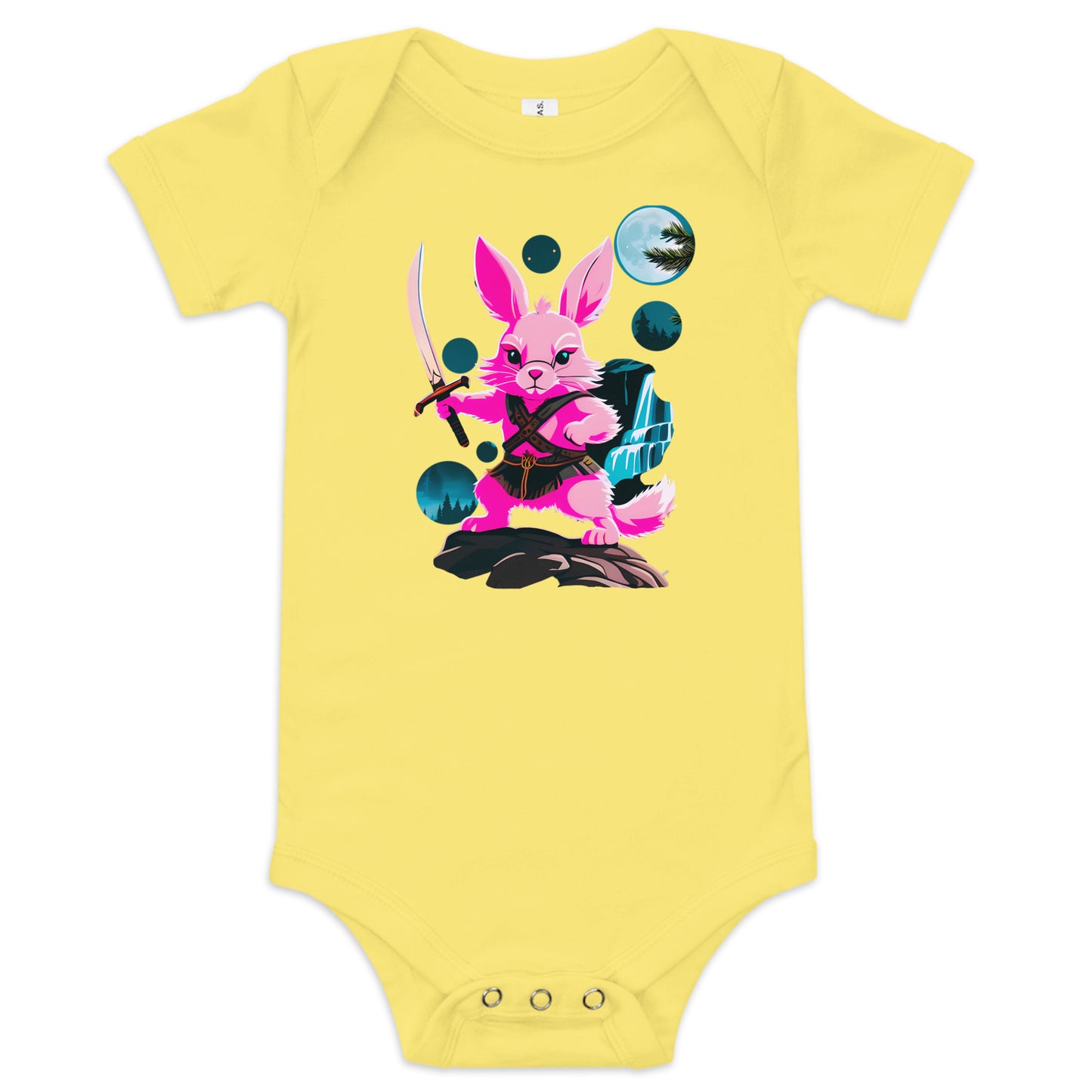 Viking Pink Rabbit Baby short sleeve one piece