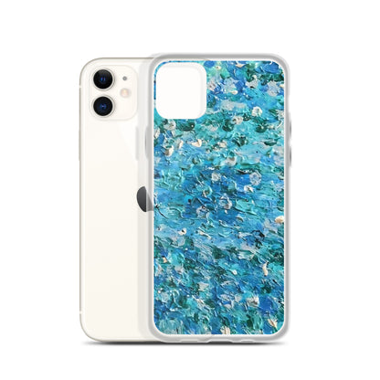 Abstract Blues Clear Case for iPhone® –  Free Delivery! Rock / Metal / Gothic / EDM / Clubwear - Alternative Apparel Only from Phase B Records.