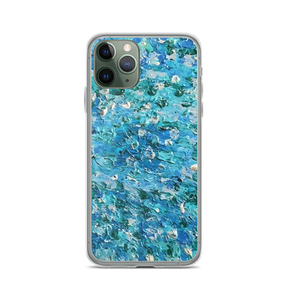 Abstract Blues Clear Case for iPhone® –  Free Delivery! Rock / Metal / Gothic / EDM / Clubwear - Alternative Apparel Only from Phase B Records.
