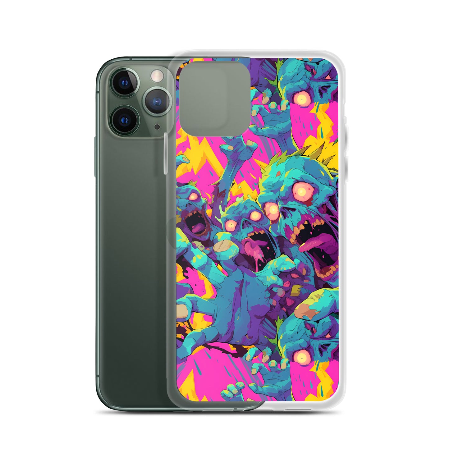 Cartoon Zombies Clear Case for iPhone®