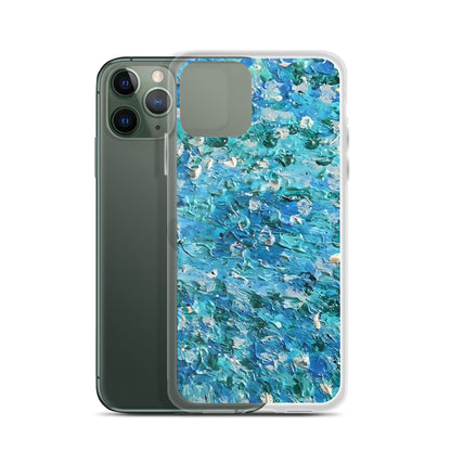 Abstract Blues Clear Case for iPhone® –  Free Delivery! Rock / Metal / Gothic / EDM / Clubwear - Alternative Apparel Only from Phase B Records.