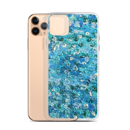 Abstract Blues Clear Case for iPhone® –  Free Delivery! Rock / Metal / Gothic / EDM / Clubwear - Alternative Apparel Only from Phase B Records.