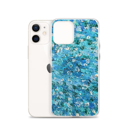 Abstract Blues Clear Case for iPhone® –  Free Delivery! Rock / Metal / Gothic / EDM / Clubwear - Alternative Apparel Only from Phase B Records.