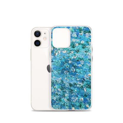 Abstract Blues Clear Case for iPhone® –  Free Delivery! Rock / Metal / Gothic / EDM / Clubwear - Alternative Apparel Only from Phase B Records.