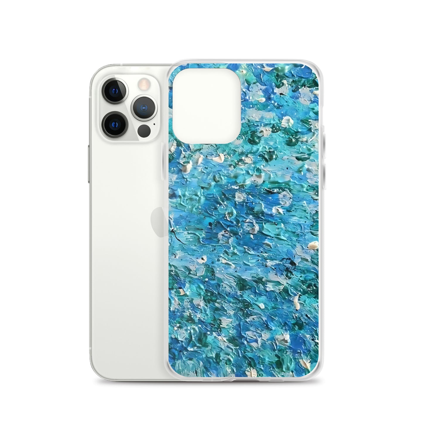 Abstract Blues Clear Case for iPhone® –  Free Delivery! Rock / Metal / Gothic / EDM / Clubwear - Alternative Apparel Only from Phase B Records.