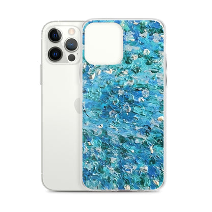 Abstract Blues Clear Case for iPhone® –  Free Delivery! Rock / Metal / Gothic / EDM / Clubwear - Alternative Apparel Only from Phase B Records.