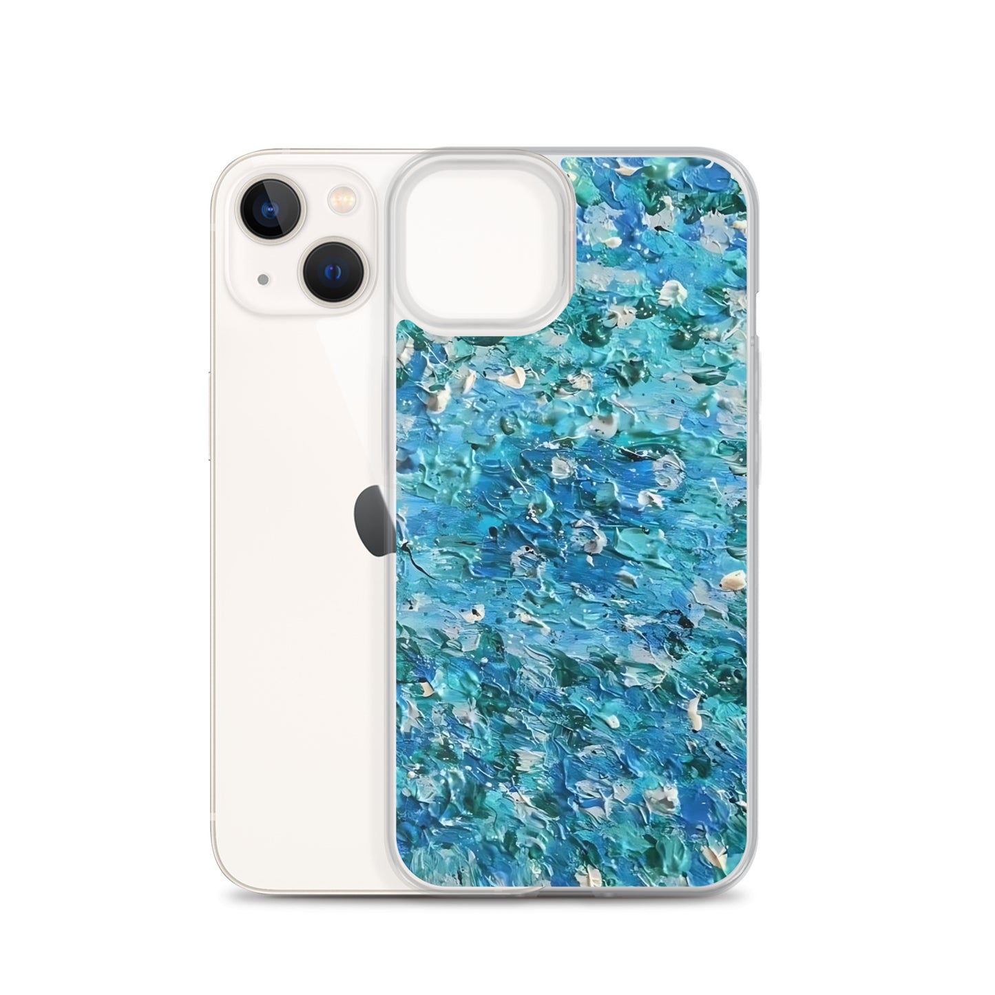 Abstract Blues Clear Case for iPhone® –  Free Delivery! Rock / Metal / Gothic / EDM / Clubwear - Alternative Apparel Only from Phase B Records.