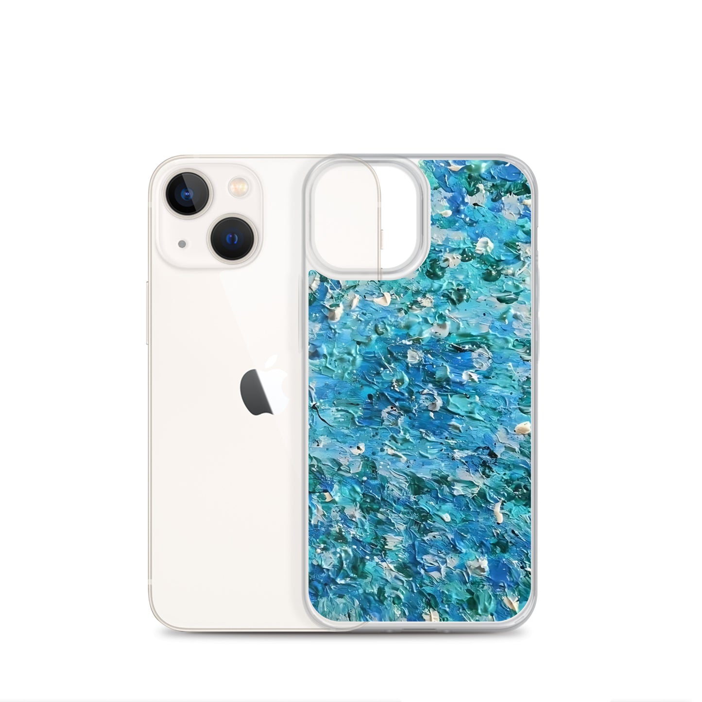 Abstract Blues Clear Case for iPhone® –  Free Delivery! Rock / Metal / Gothic / EDM / Clubwear - Alternative Apparel Only from Phase B Records.
