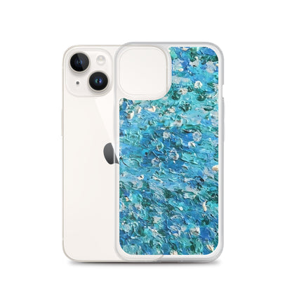 Abstract Blues Clear Case for iPhone® –  Free Delivery! Rock / Metal / Gothic / EDM / Clubwear - Alternative Apparel Only from Phase B Records.