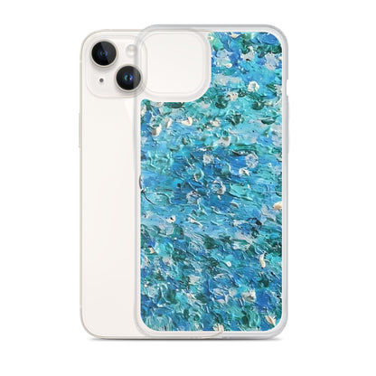 Abstract Blues Clear Case for iPhone® –  Free Delivery! Rock / Metal / Gothic / EDM / Clubwear - Alternative Apparel Only from Phase B Records.