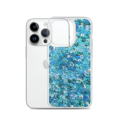 Abstract Blues Clear Case for iPhone® –  Free Delivery! Rock / Metal / Gothic / EDM / Clubwear - Alternative Apparel Only from Phase B Records.