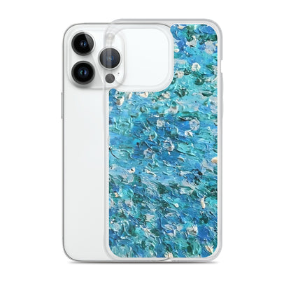 Abstract Blues Clear Case for iPhone® –  Free Delivery! Rock / Metal / Gothic / EDM / Clubwear - Alternative Apparel Only from Phase B Records.