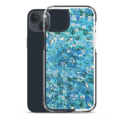 Abstract Blues Clear Case for iPhone® –  Free Delivery! Rock / Metal / Gothic / EDM / Clubwear - Alternative Apparel Only from Phase B Records.