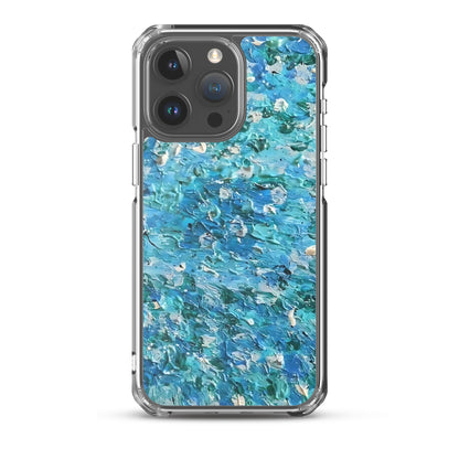 Abstract Blues Clear Case for iPhone® –  Free Delivery! Rock / Metal / Gothic / EDM / Clubwear - Alternative Apparel Only from Phase B Records.
