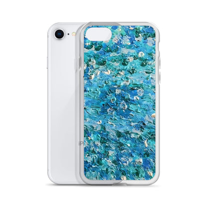 Abstract Blues Clear Case for iPhone® –  Free Delivery! Rock / Metal / Gothic / EDM / Clubwear - Alternative Apparel Only from Phase B Records.