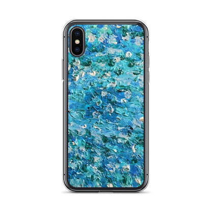 Abstract Blues Clear Case for iPhone® –  Free Delivery! Rock / Metal / Gothic / EDM / Clubwear - Alternative Apparel Only from Phase B Records.