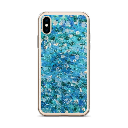 Abstract Blues Clear Case for iPhone® –  Free Delivery! Rock / Metal / Gothic / EDM / Clubwear - Alternative Apparel Only from Phase B Records.
