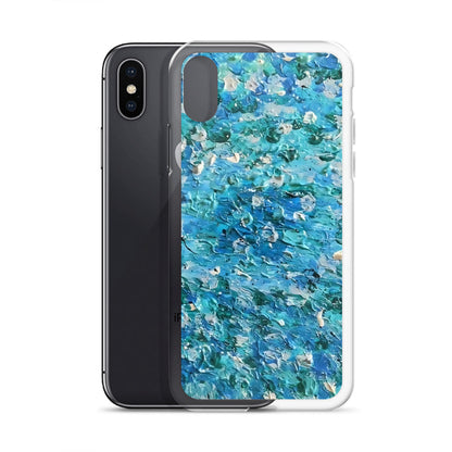 Abstract Blues Clear Case for iPhone® –  Free Delivery! Rock / Metal / Gothic / EDM / Clubwear - Alternative Apparel Only from Phase B Records.