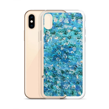 Abstract Blues Clear Case for iPhone® –  Free Delivery! Rock / Metal / Gothic / EDM / Clubwear - Alternative Apparel Only from Phase B Records.