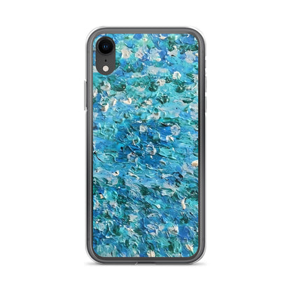 Abstract Blues Clear Case for iPhone® –  Free Delivery! Rock / Metal / Gothic / EDM / Clubwear - Alternative Apparel Only from Phase B Records.