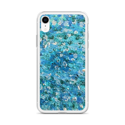 Abstract Blues Clear Case for iPhone® –  Free Delivery! Rock / Metal / Gothic / EDM / Clubwear - Alternative Apparel Only from Phase B Records.